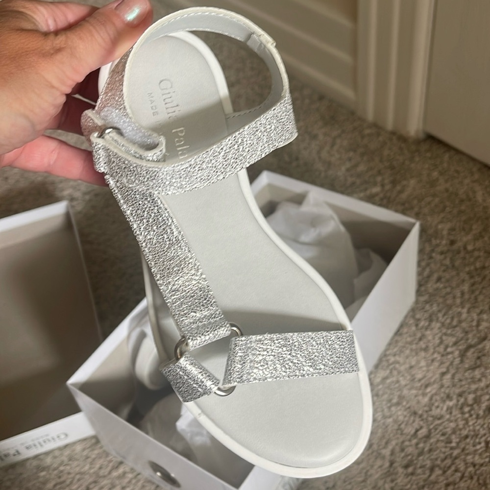 Silver sandals